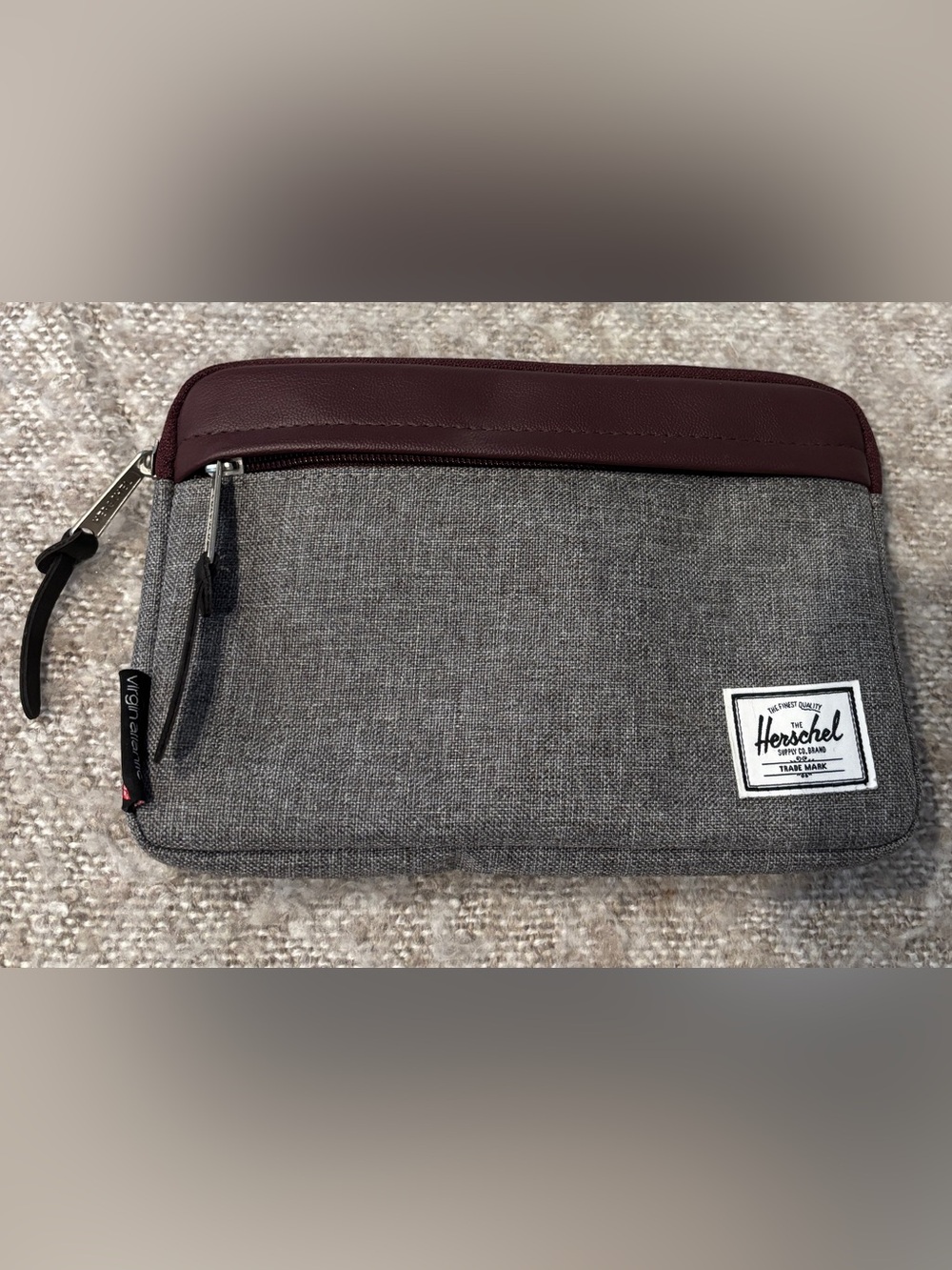 Herschel Supply Company Gray Canvas Travel Pouch
